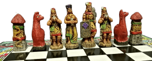 ajedrez temático españoles e indígenas
