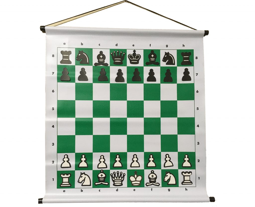 Tablero de ajedrez mural magnético para enseñanza